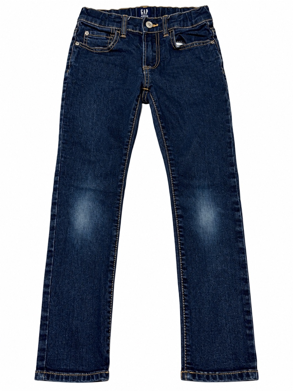 GAP Denim Kids Size 8 Stretch Skinny Jeans Dark Wash Adjustable Waist